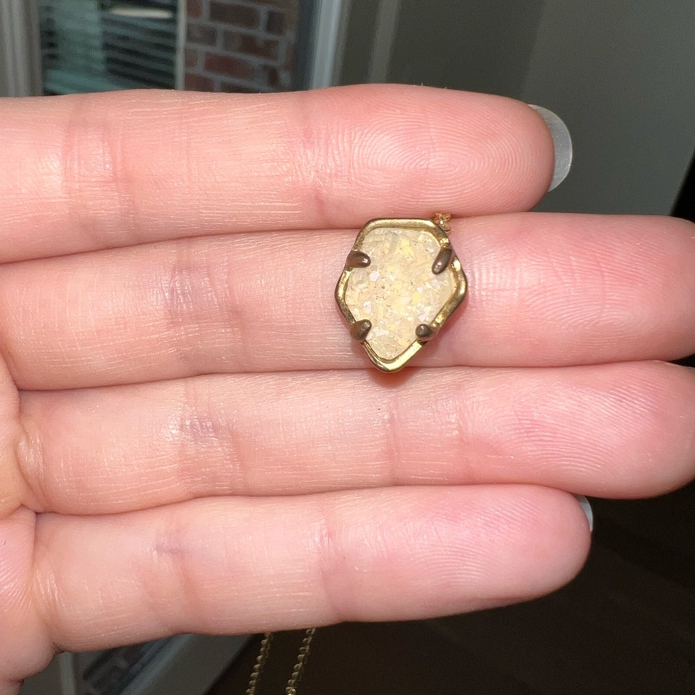 Kendra Scott white druzy necklace